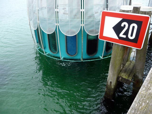 In Grömitz - die Gondel ist am Untertauchen