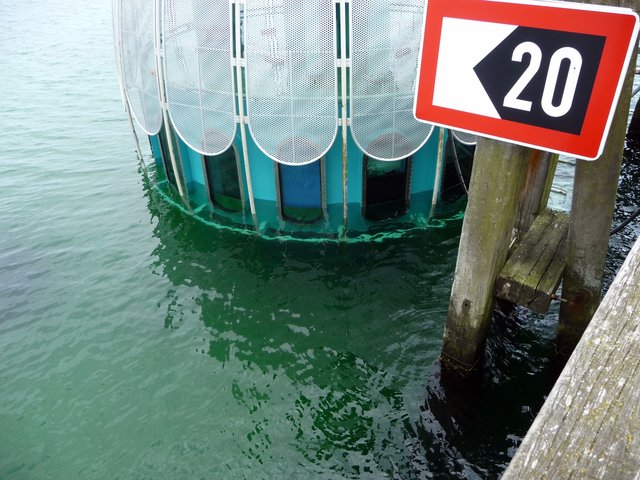 In Grömitz - die Gondel ist am Untertauchen