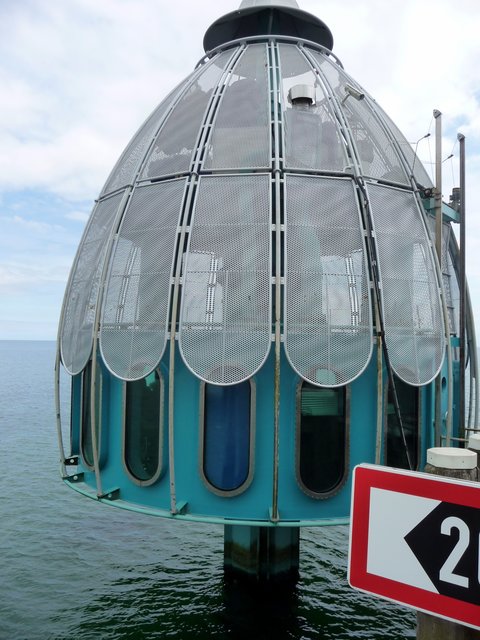 In Grömitz - die Gondel ist am Untertauchen