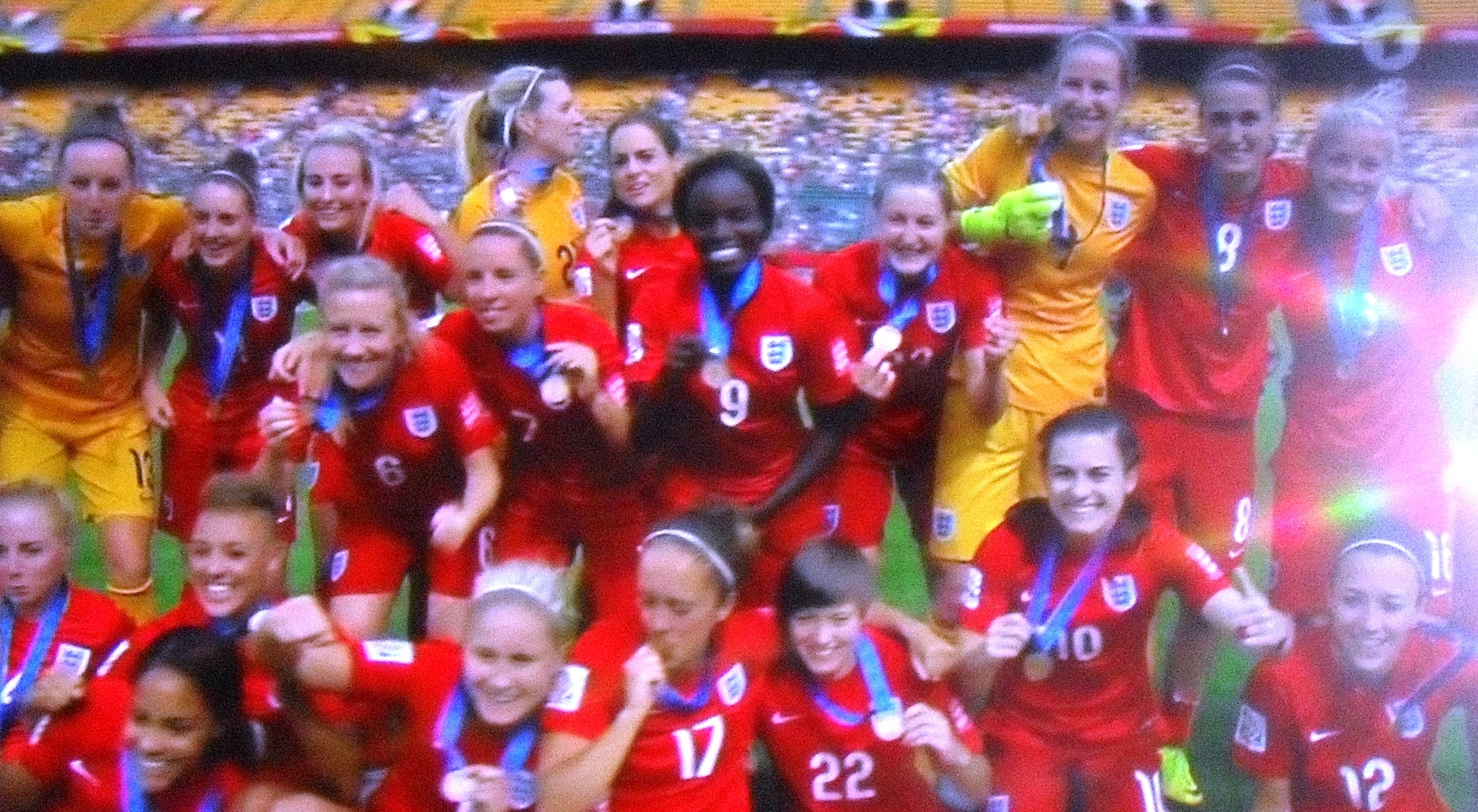 7. Fußball Weltmeisterschaft der Frauen DFB Team verabschiedeten