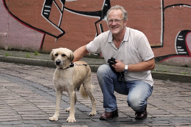 Frank Lange mit seinem hübschen Griechen.