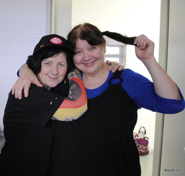 Jutta und ich... wir trotzten auch dem Regen!!!