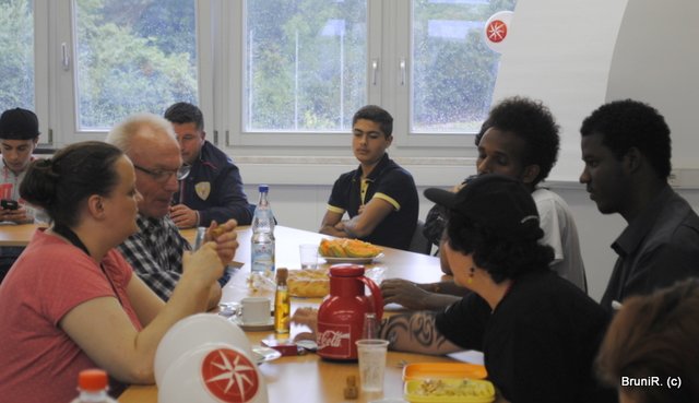 Imke, Franz und Jutta mit unseren Gästen...