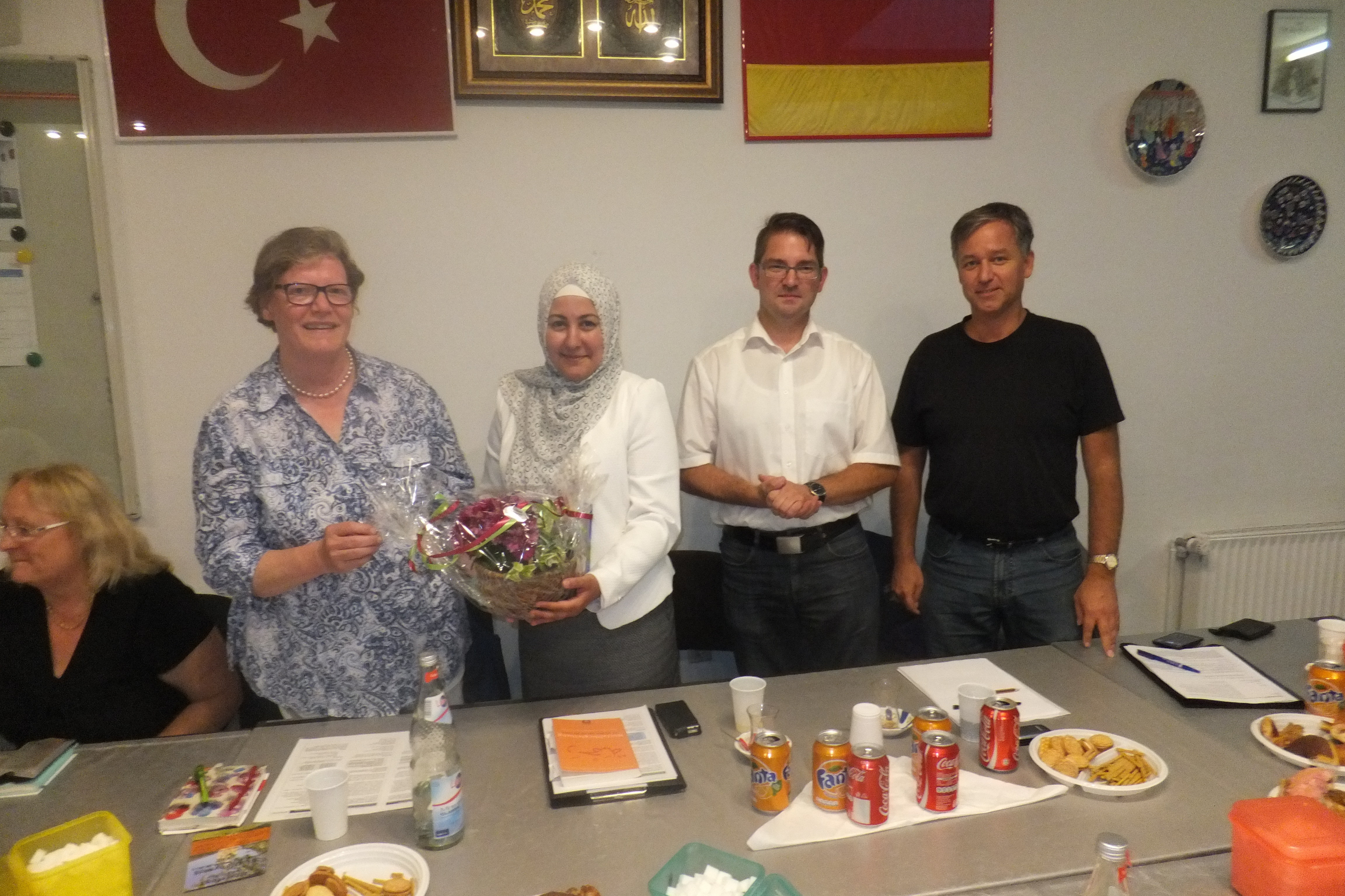 Von links: Ursula Budde, Hülya Ceylan, Diakon Sven Clouth und Pfr. Till-Karsten Hesse.