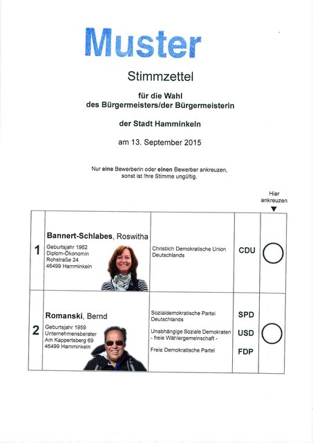 Nicht wundern: Wir haben diesen Stimmzettel verschönert!