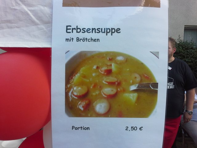 Es war noch Suppe da, wer hat noch nicht wer will nochmal!