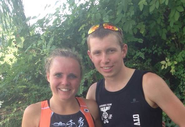 Annika Vössing und Timo Schaffeld vom OTV Endurance Team hier in Tübingen beim Bundesligarennen.
