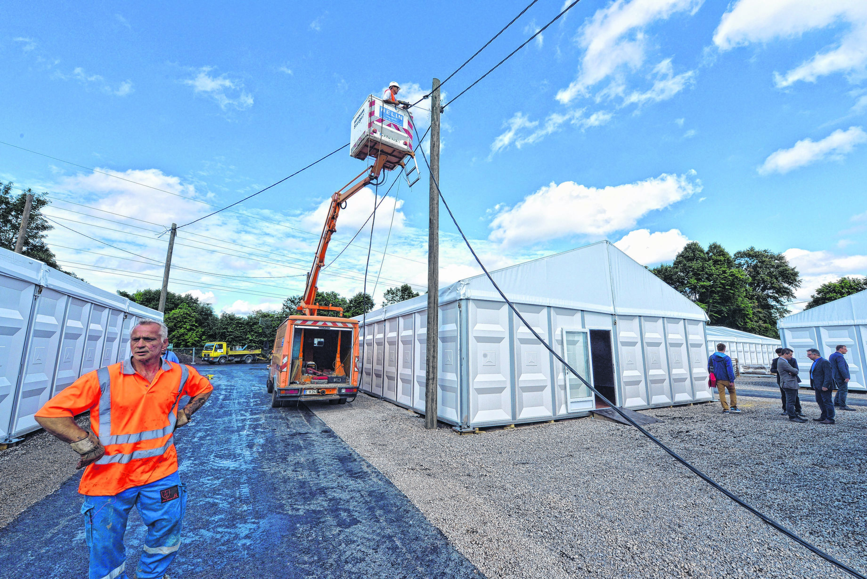 So oder so ähnlich: Wie auch am Altenbergshof werden im Karnaper Mathias-Stinnes-Stadion Zeltbauten für Flüchtlinge errichtet. Foto: Stadt Essen