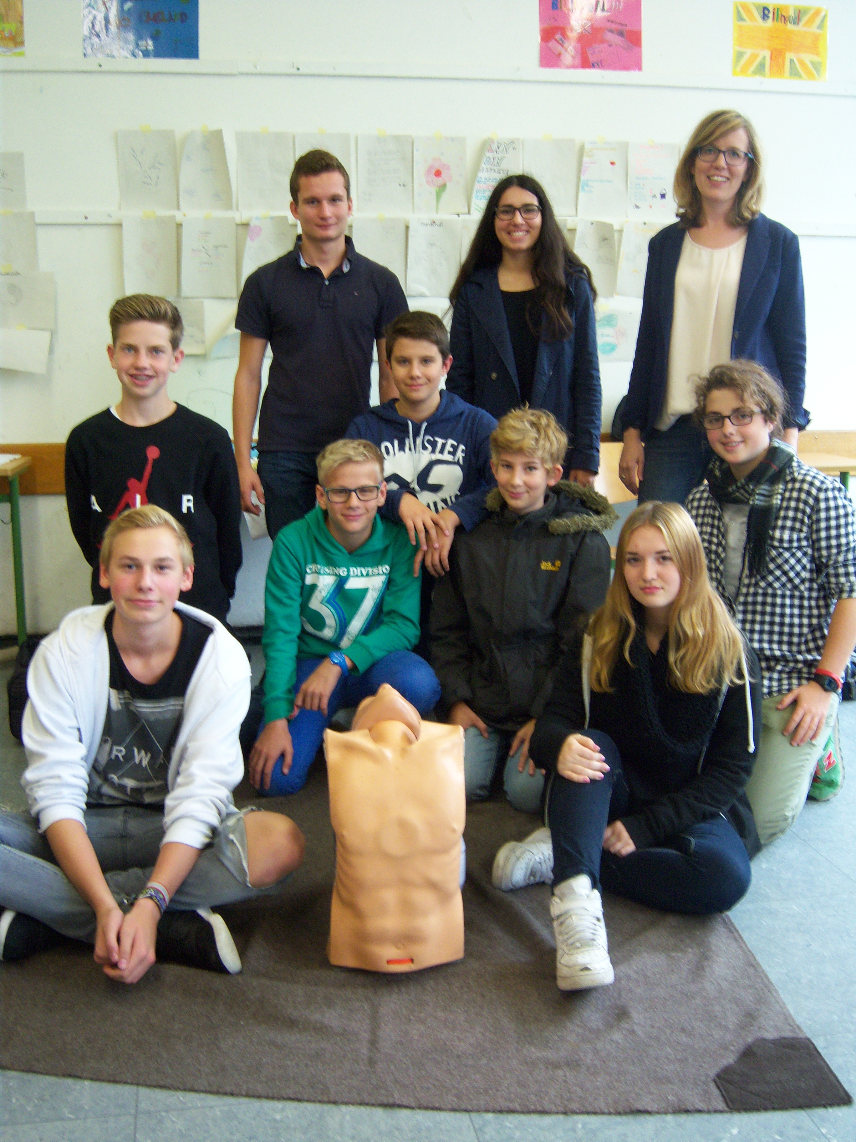 Vanessa Spyrka und ihre Schulsanitäter