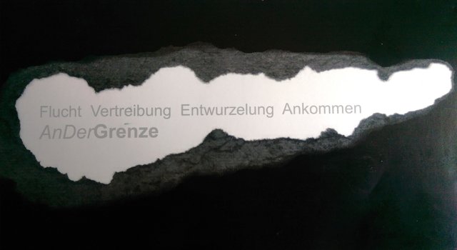 Einladungskarte AnDerGRENZE 19. September bis 31. Oktober 2015 - Raffelbergpark - Kunststadt Mülheim