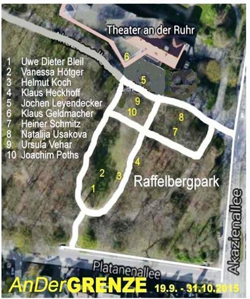 Lageplan der Ausstellung AnDerGRENZE