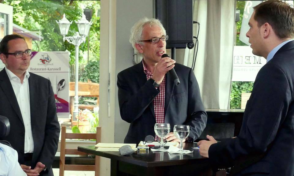Thomas Kufen, Moderator Uwe Loch, Daniel Schranz (v. li.)
