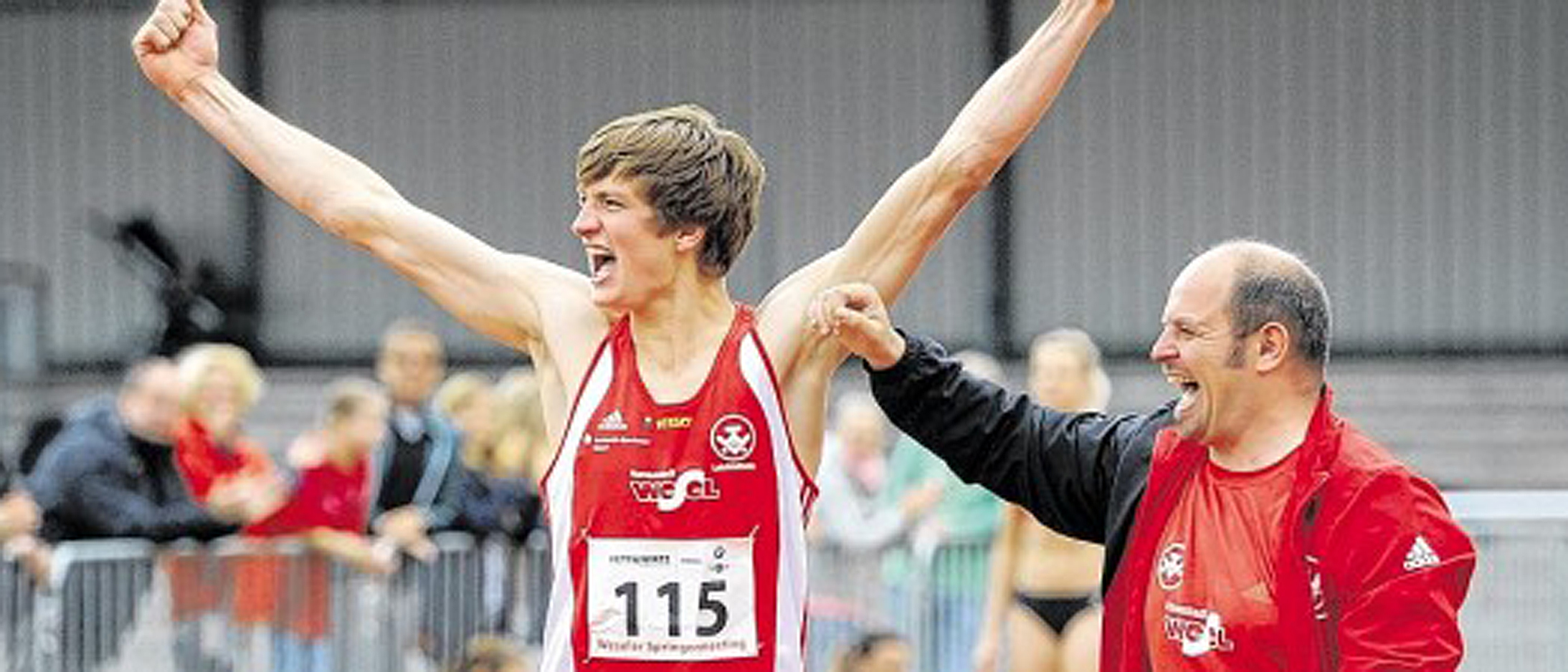 Roman Buhl mit dem deutschen Jugendmeister Torsten Sanders.