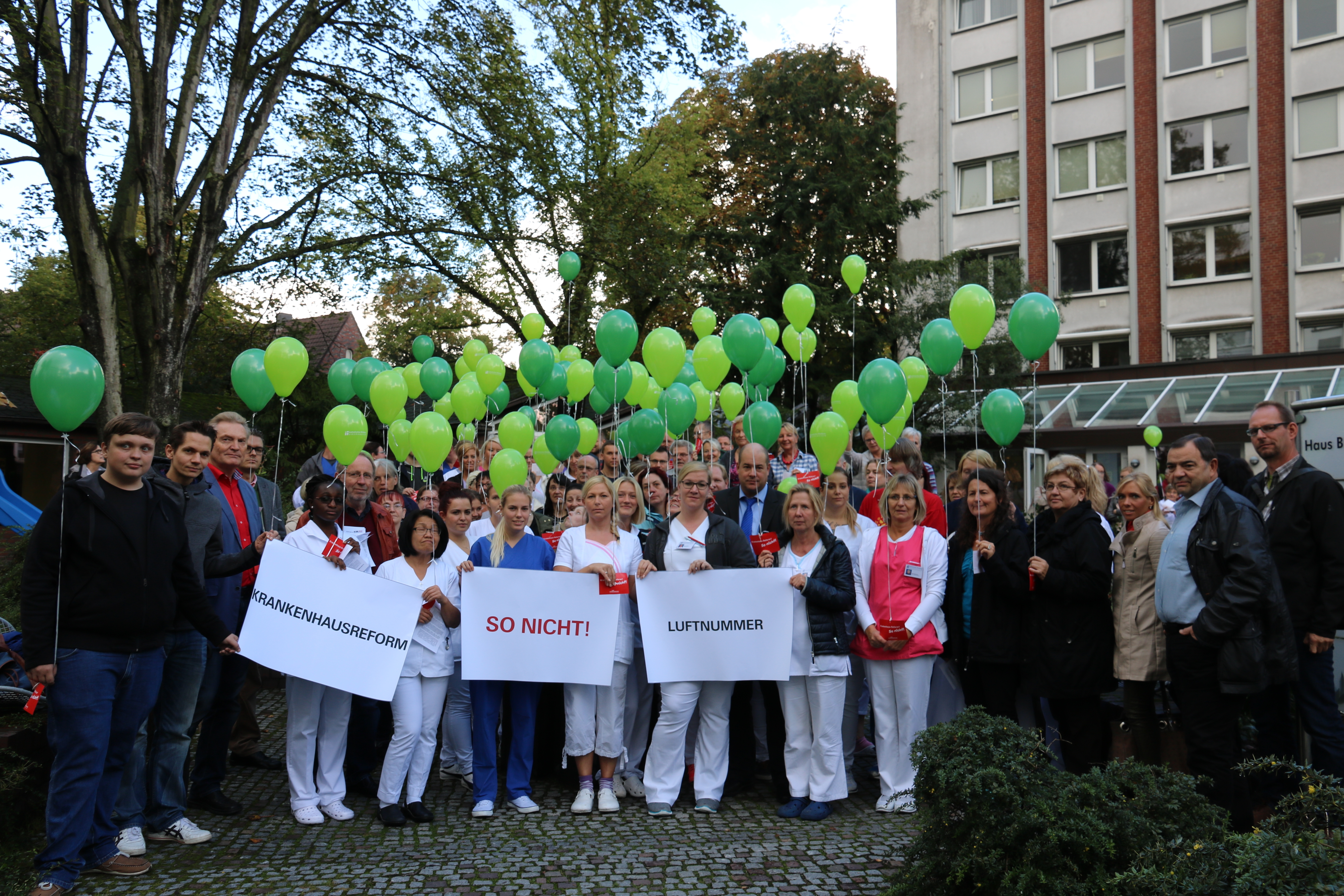 Protest gegen Krankenhausreform.