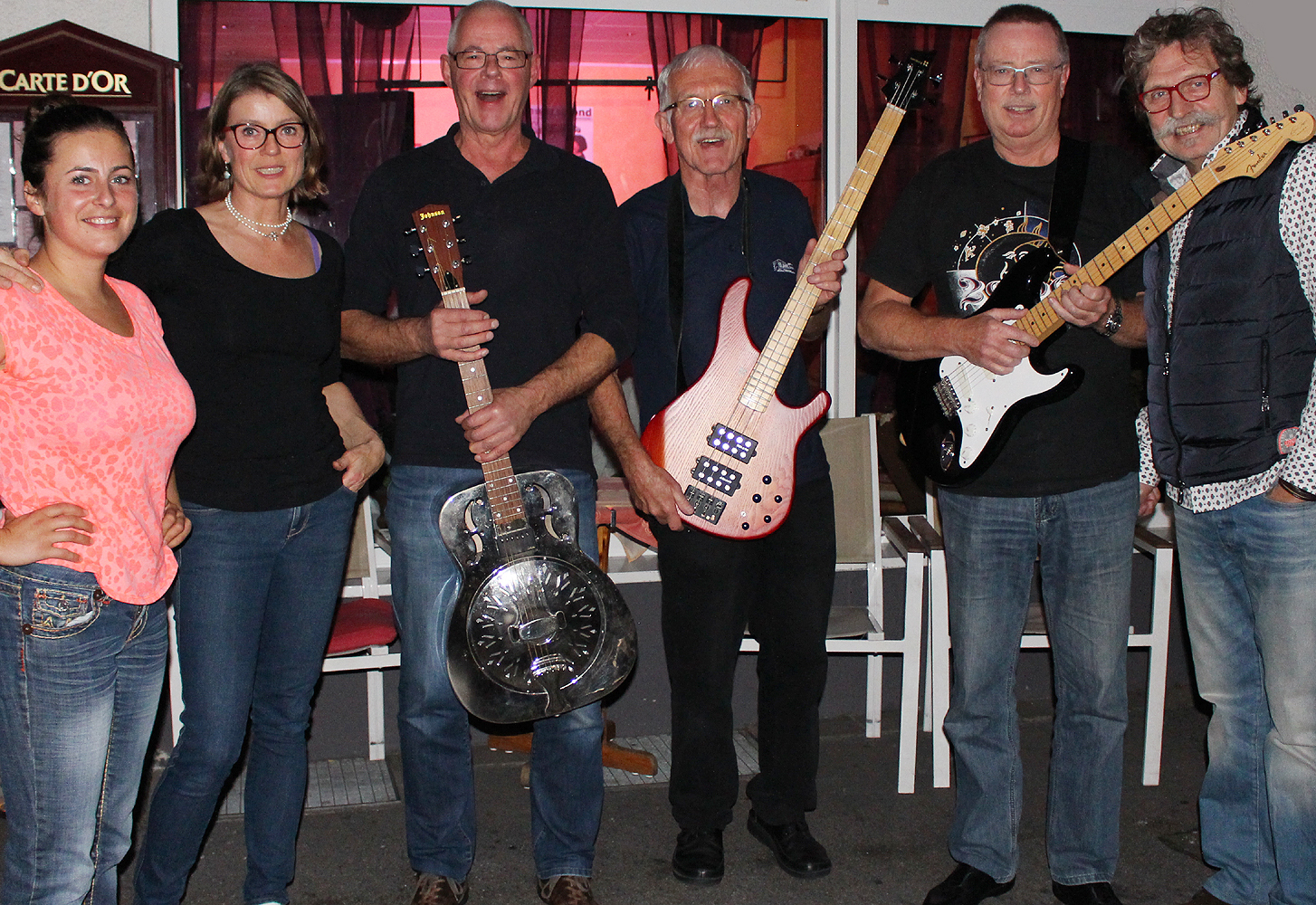 Mailin und Christina van Schayck, Rudy Meuwis, Franz Wiemann, Udo Sieberg und Martin Adamczewski