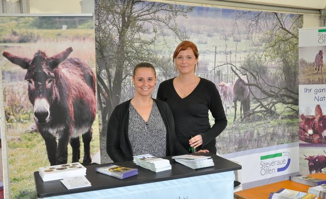 Helferinnen verteilten Infomaterial ung gaben Auskunft. Foto: Werner Zempelin