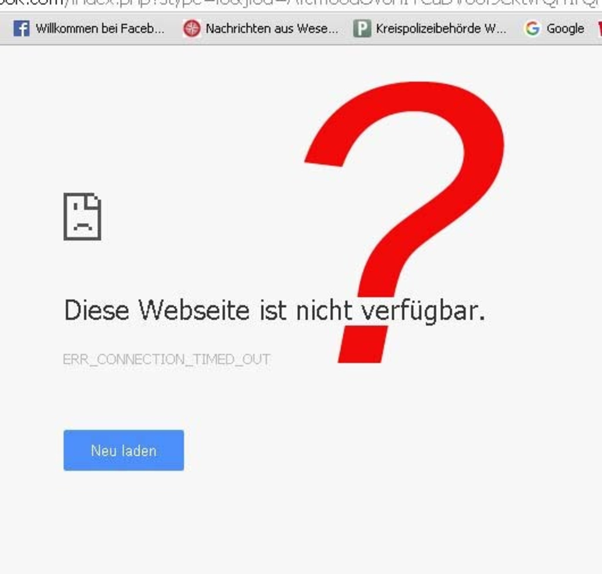 Facebook "website ist nicht verfügbar"! Wesel