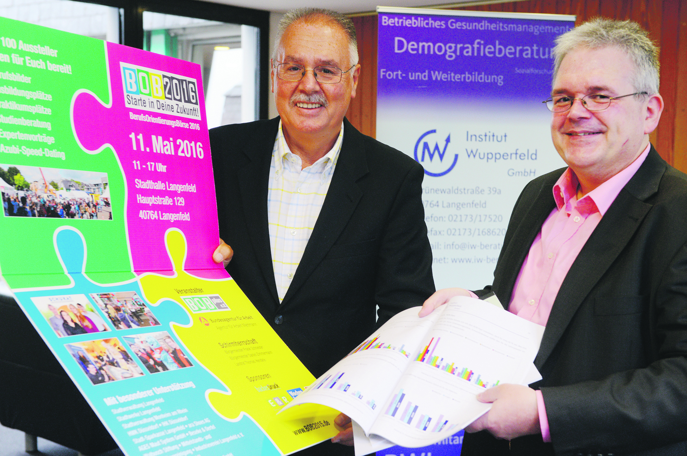 Hans Dieter Clauser (l.) und Ingo Wupperfeld präsentierten die Umfrage-Ergebnisse zur BOB 2015. Foto: de Clerque