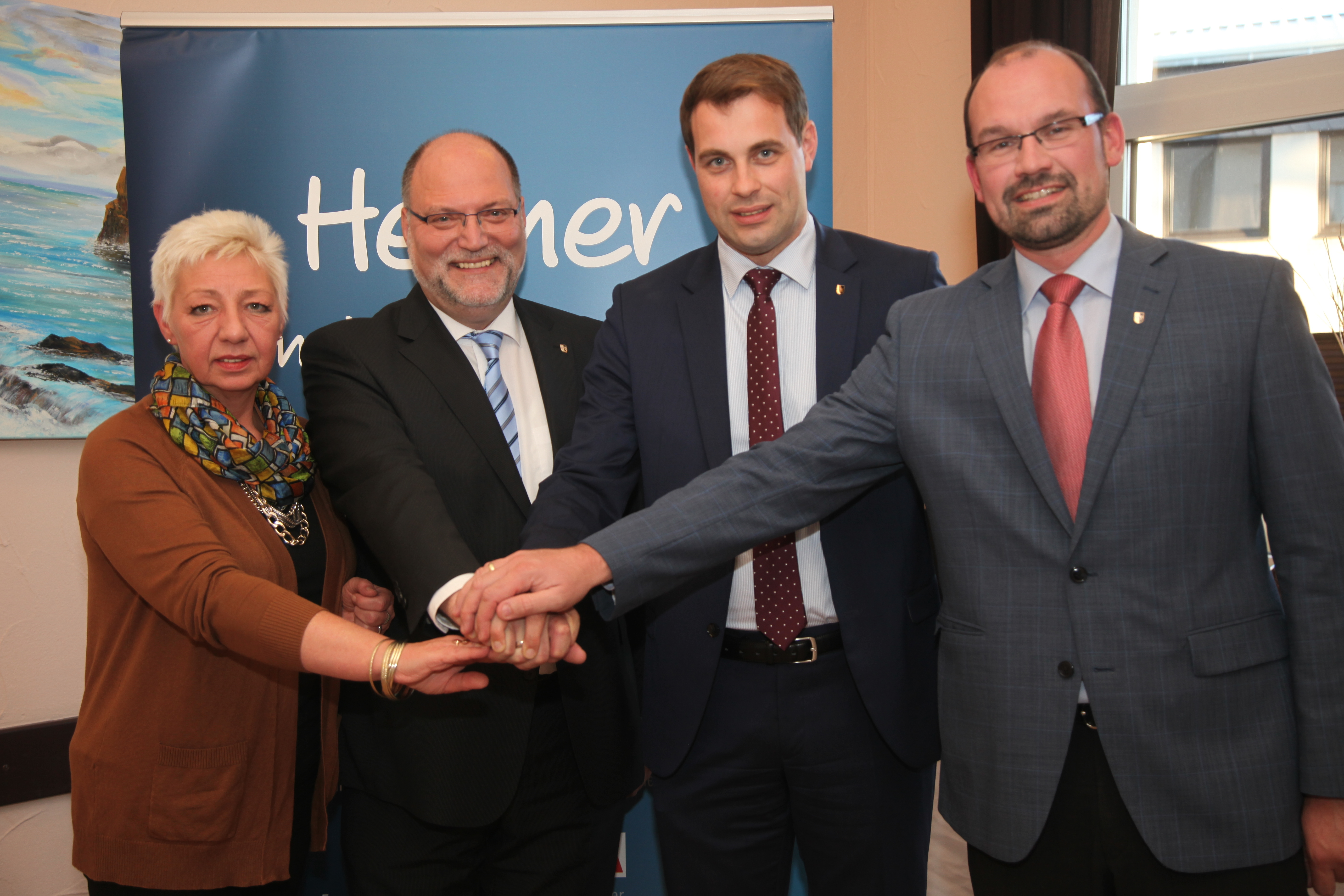 Gemeinsam für Hemer: Diana Naujocks, Wolfgang Römer, Martin Gropengießer und Holm Diekenbrock.