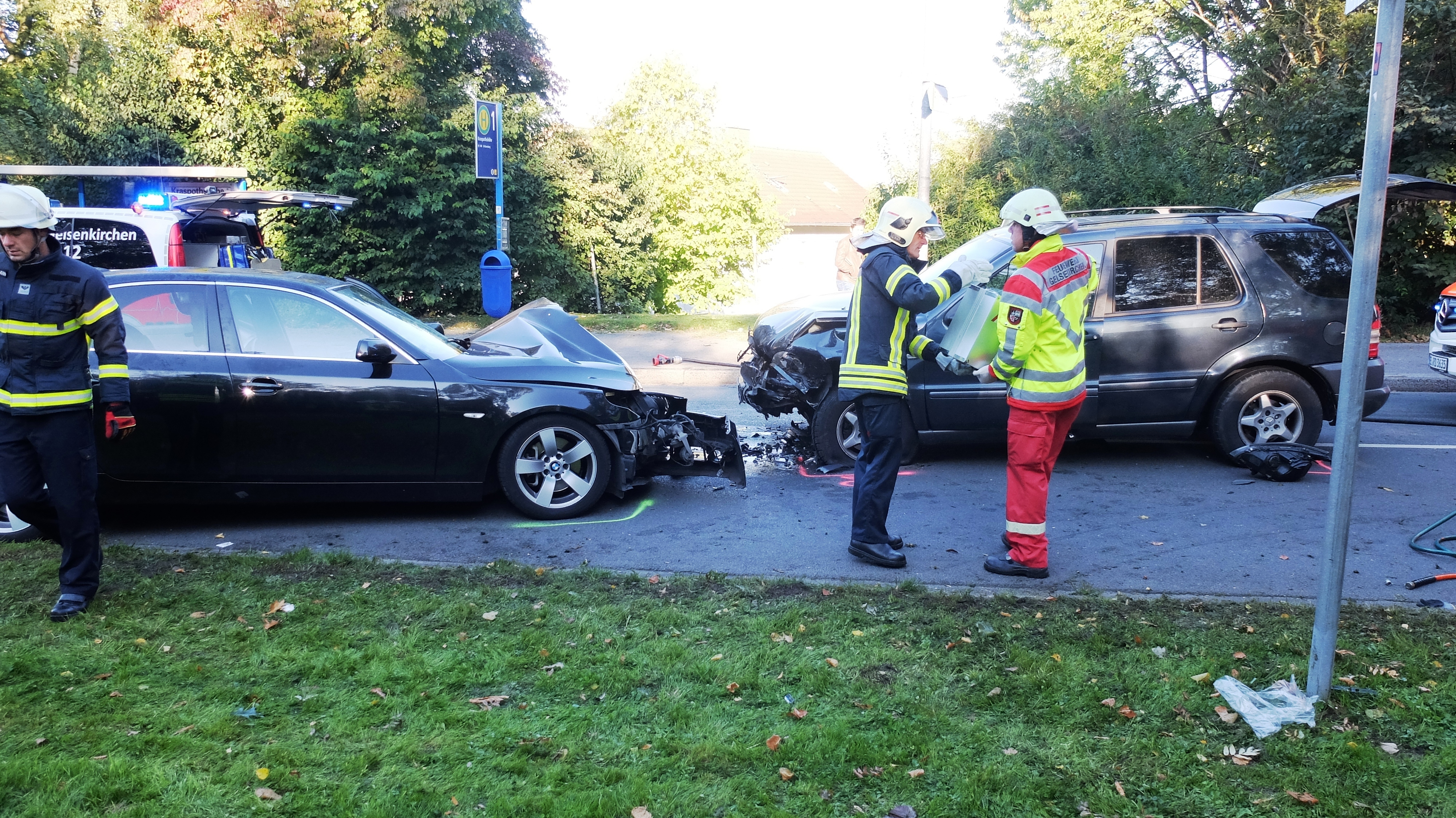 Verkehrsunfall in Gelsenkirchen mit drei Verletzen Personen.
