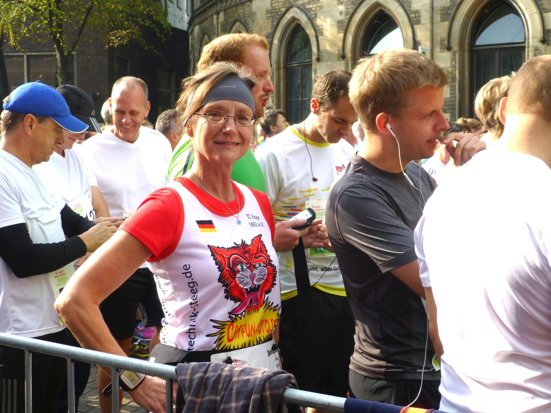 Dorothea kurz vor dem Start.