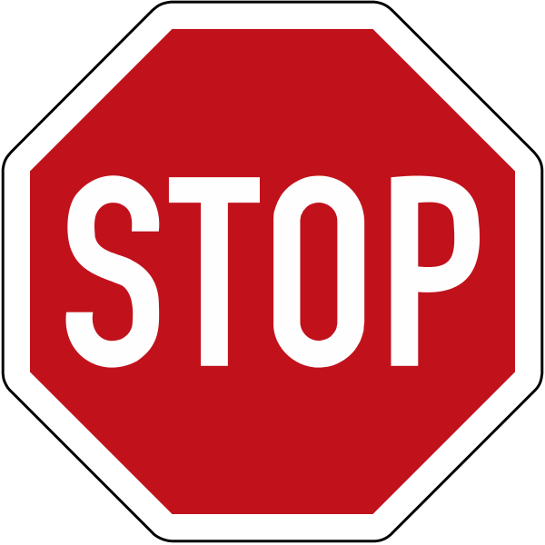 wikipedia gemeinfrei https://de.wikipedia.org/wiki/Stoppschild#/media/File:Zeichen_206.svg