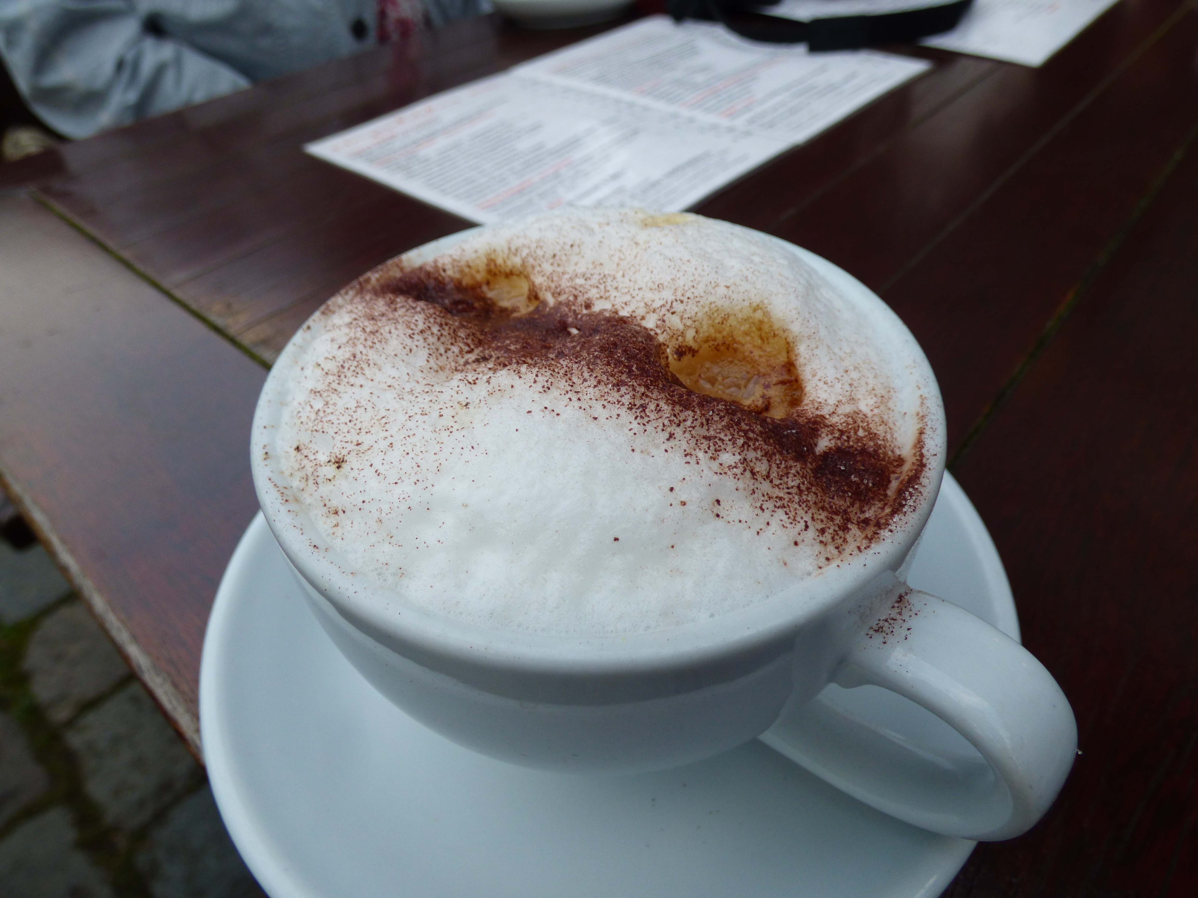 mein Cappuccino war sehr lecker ...