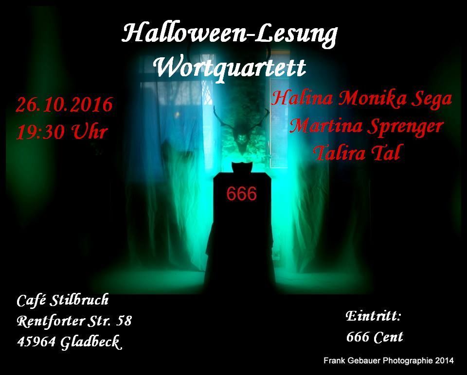 PLAKAT zur Halloween-Lesung ...