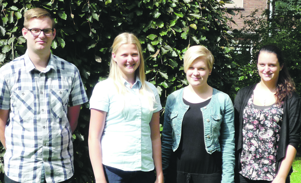 v.l.n.r.: Cedric Michels, Katharina Müller, Sarah Peters, Meike Jaroniak