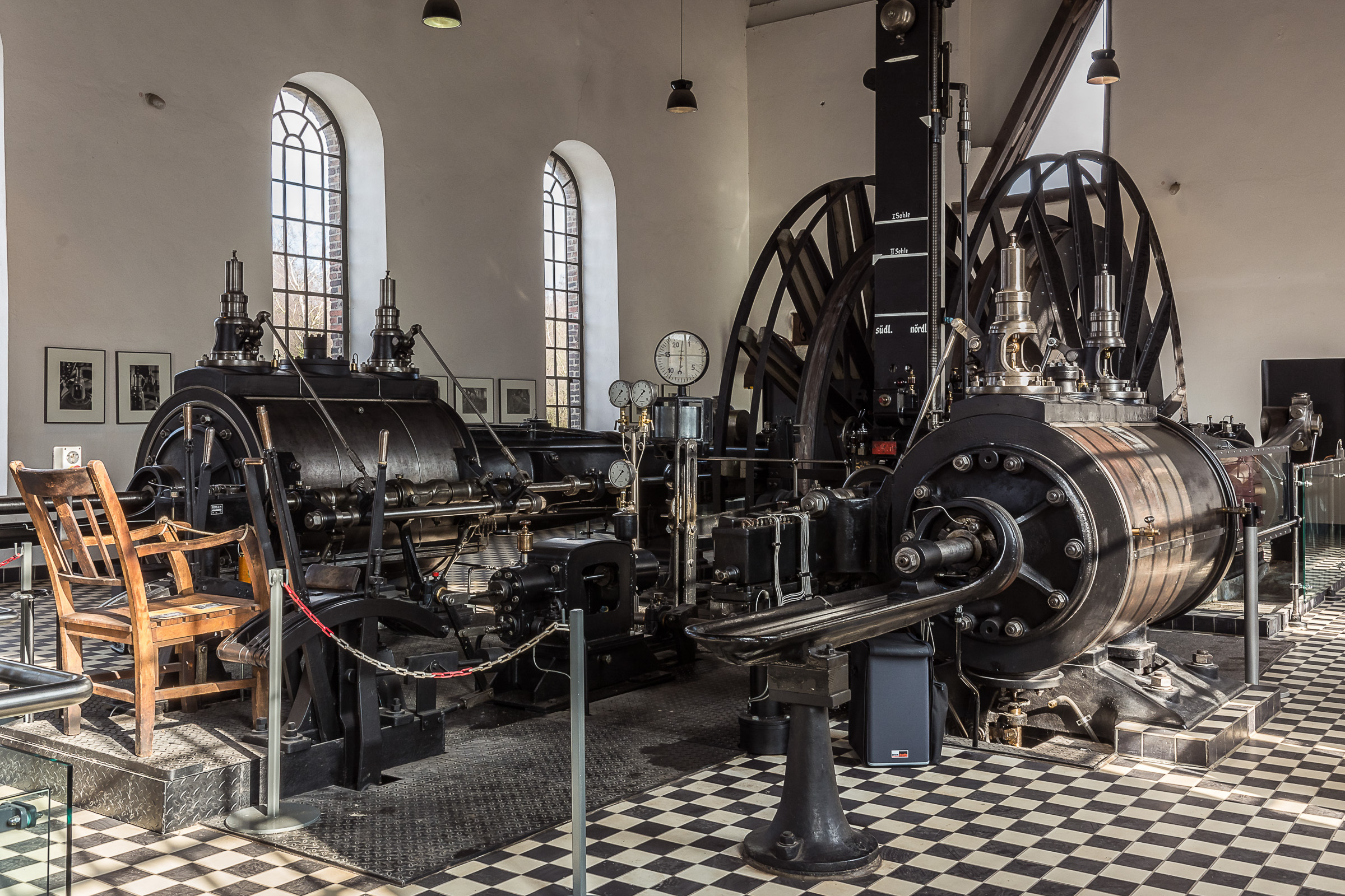Dampffördermaschine in der Zeche Nachtigall