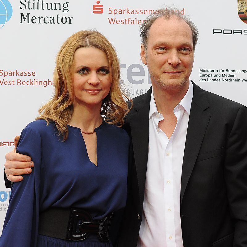 Die Schirmherrschaft für ÖKOPROFIT hat Martin Brambach. Das Schauspieler-Ehepaar Christine Sommer und Martin Brambach bei der Verleihung des Grimme-Preises 2014 in Marl