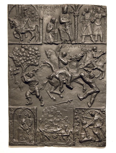 Das Relief in der Kirche St. Engelbert in Gevelsberg stellt die Ermordung des Erzbischofs dar. Foto: Jarych