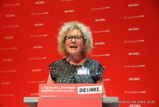 Sabine Lösing, Koordinatorin der linken Fraktion im Auswärtigen Ausschuss und im Unterausschuss Sicherheit und Verteidigung des Europäischen Parlaments.