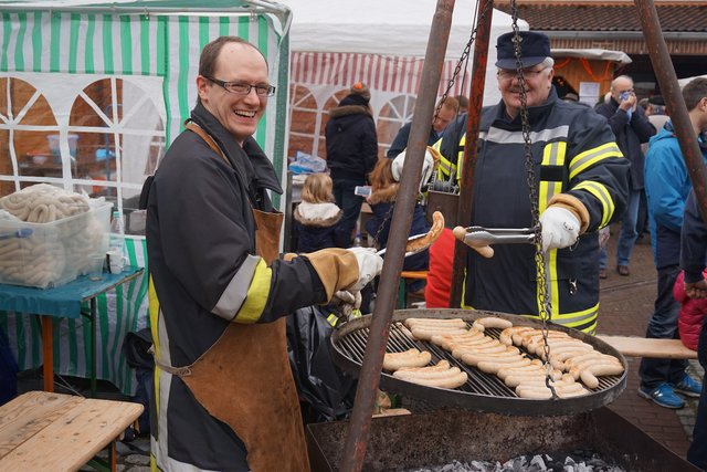 Grillwurst der Feuerwehr.