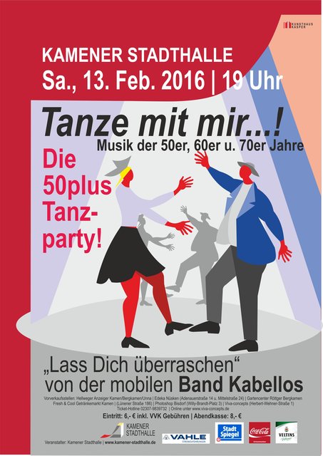 Da schaut man einmal nicht hin und zack ist man 50. Kein Grund zur Trübsal. Das sagt auch das Plakat von „Tanze mit mir“ im schönen Retro-Design.