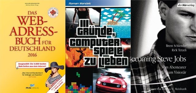 Diese Woche im Angebot: Ein Ratgeber, eine Hymne und eine Biografie. | Foto: m.w. verlag / Schwarzkopf &Schwarzkopf / der Hörverlag