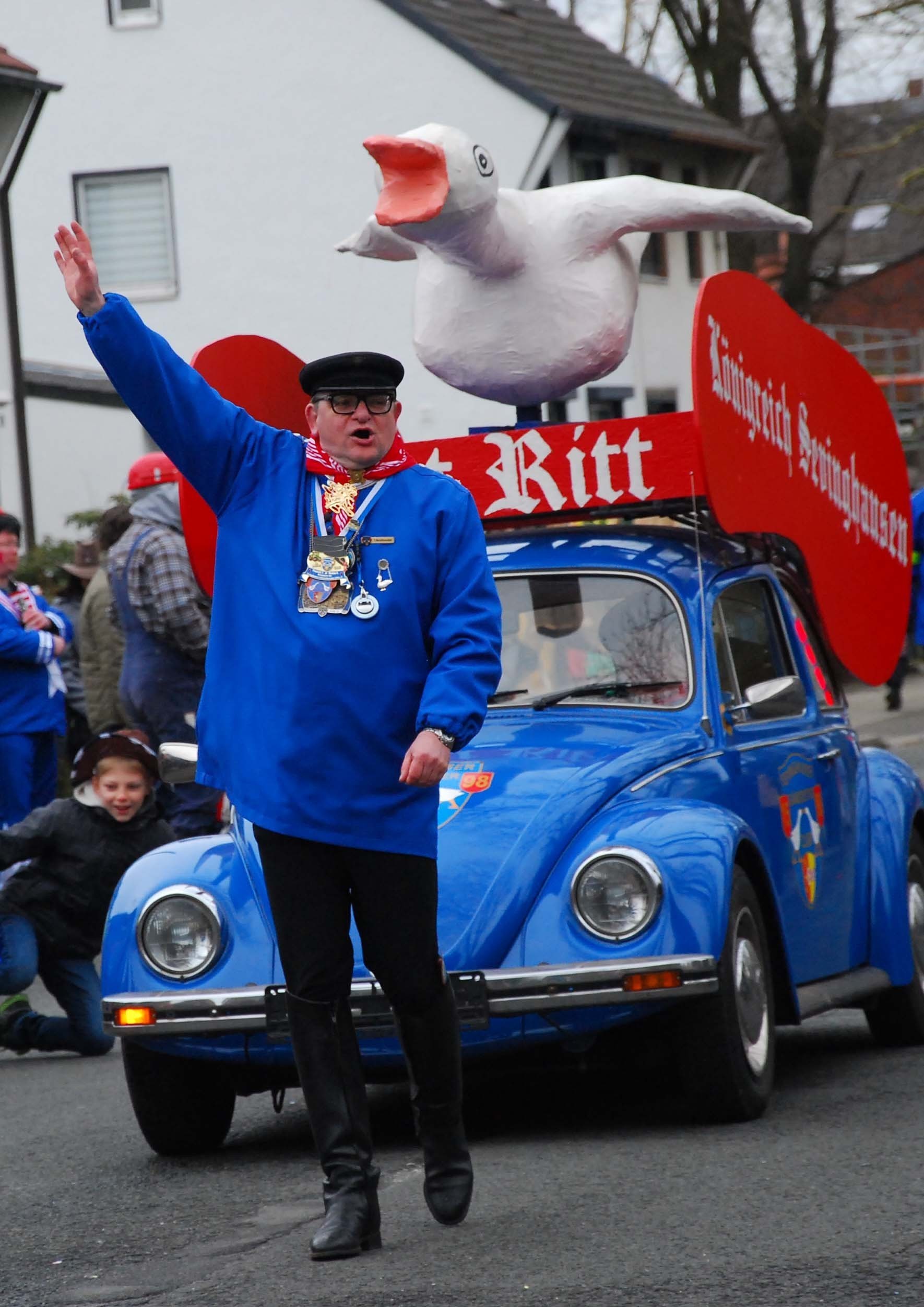 Der Rosenmontagsumzug ist abgesagt worden. Das Gänsereiten (unser Foto zeigt Bernd Wirth zur Osten) soll aber stattfinden. FOTO: Peter Mohr