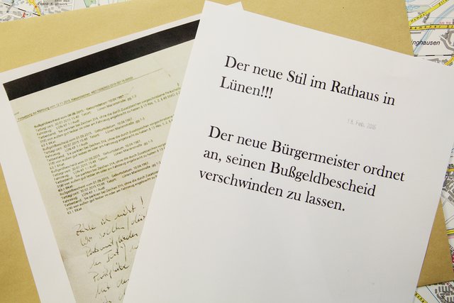 Dieses Anschreiben verschickte der Unbekannte mit den Unterlagen.