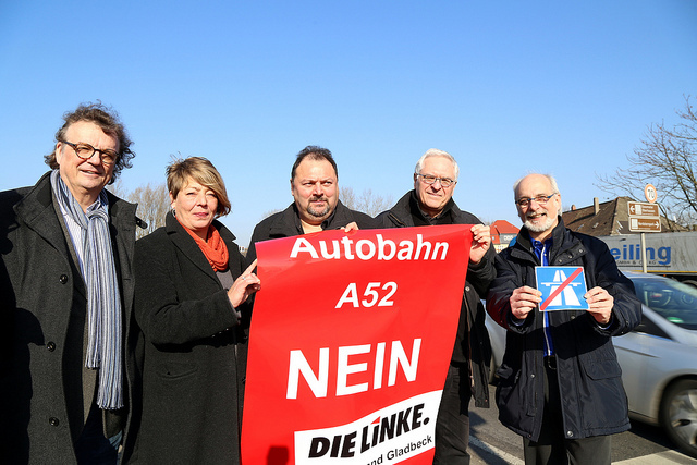 DIE LINKE aus Gladbeck, Bottrop und dem Land ist einig: NEIN zur A52!