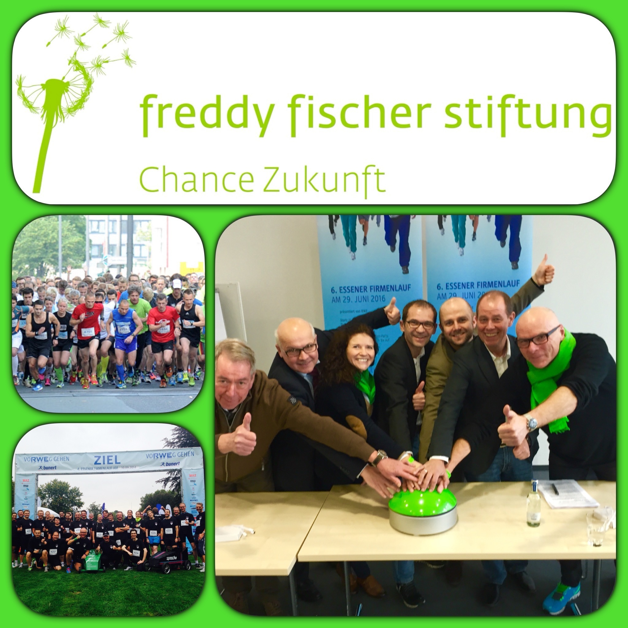 Der Start Button ist gedrückt !!! Das Orga Team des Essener Firmenlaufs 2016 !!!
