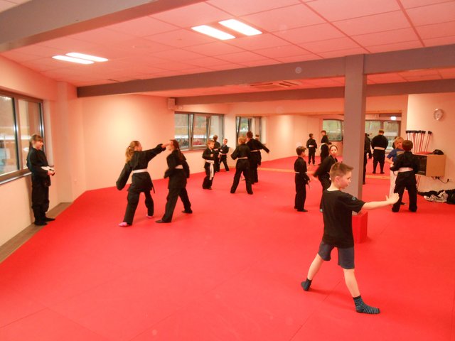 Die Ninja-Kids beim Training