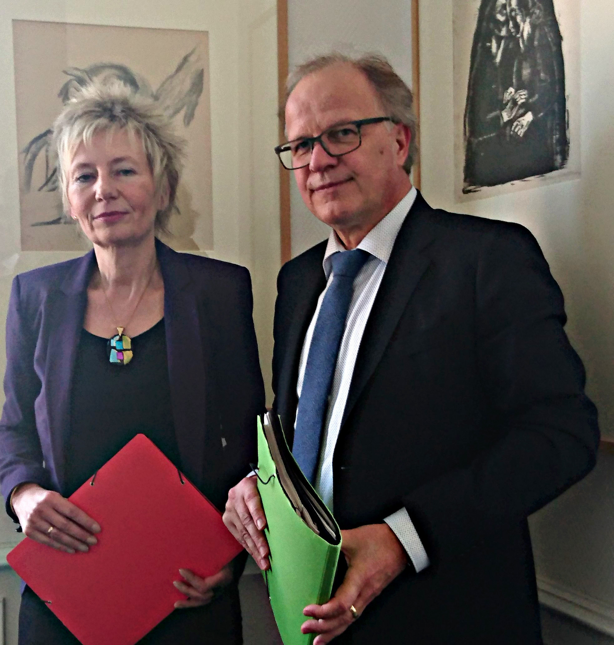 Regierungspräsidentin Diana Ewert und Bürgermeister Dirk Glaser Foto: Pielorz