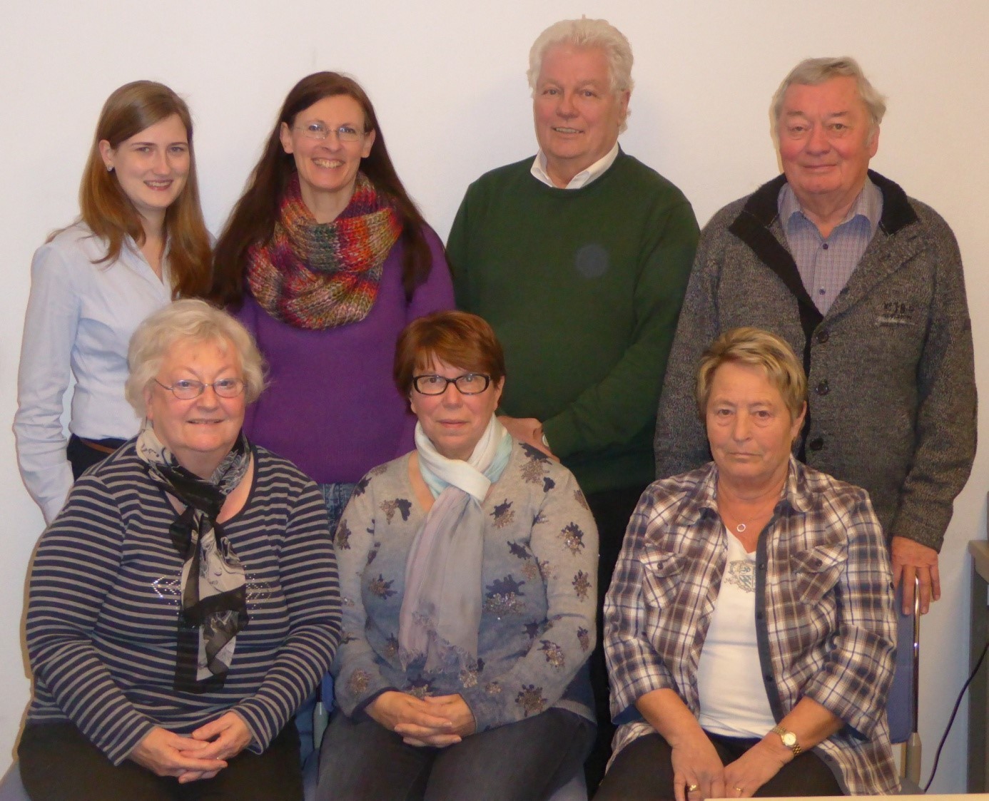 (v.l.n.r. hintere Reihe) Lara Baszok, Angelina Spiegel, Fritz Kappius, Rainer Hartmann, (v.l.n.r. sitzend) Marie-Luise Gastreich, Sieglinde Müller, Monika Hartmann, es fehlt Gudrun Stiller.