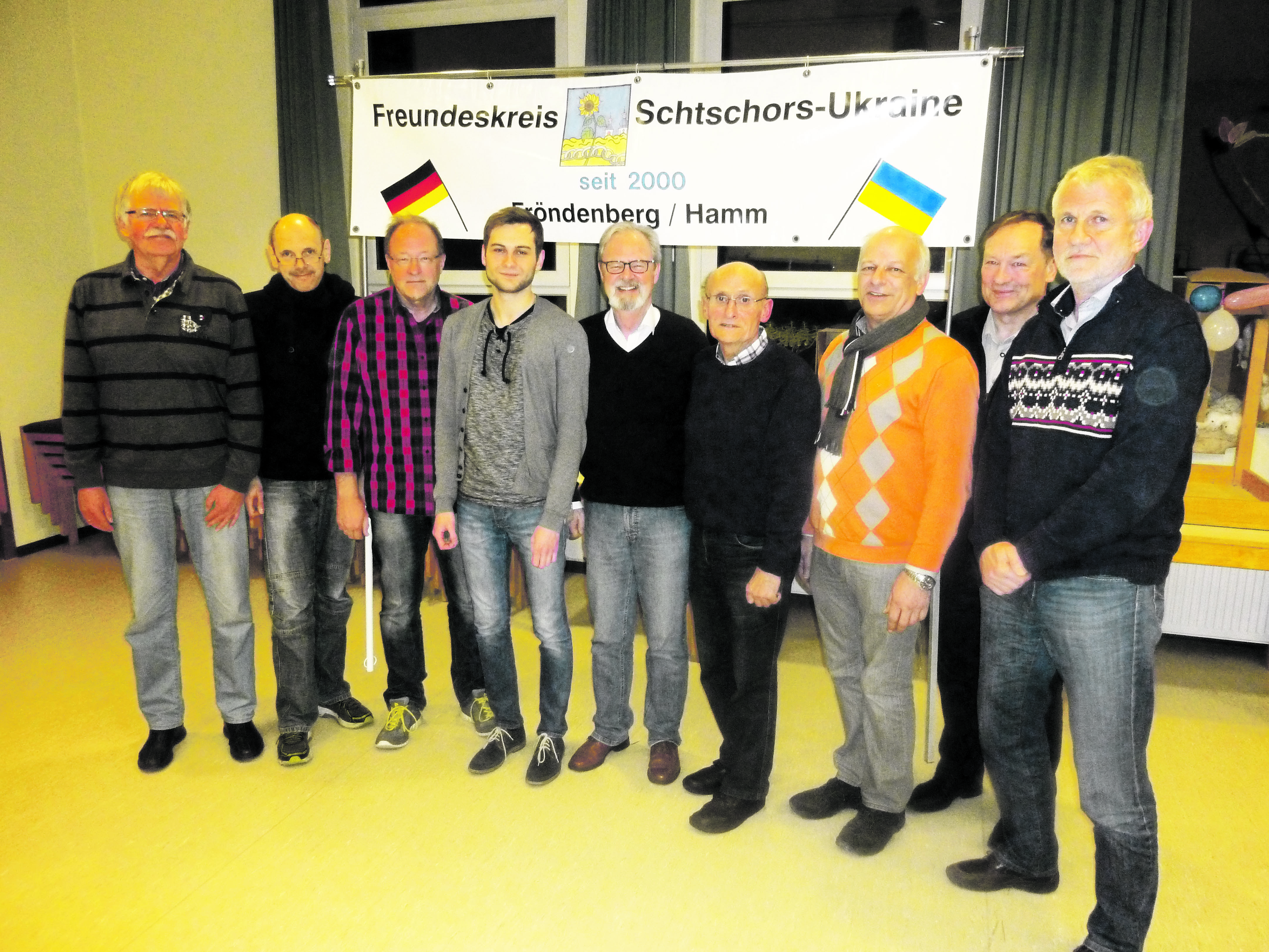 v. l.: Dietrich Thürnau, Mike Kimpel, Udo Arndt, Paul Werz, Jörg Schaller, Goddert Ulmke, Friedhelm Wegener, Bernhard Thiemann, Rudolf Potthoff