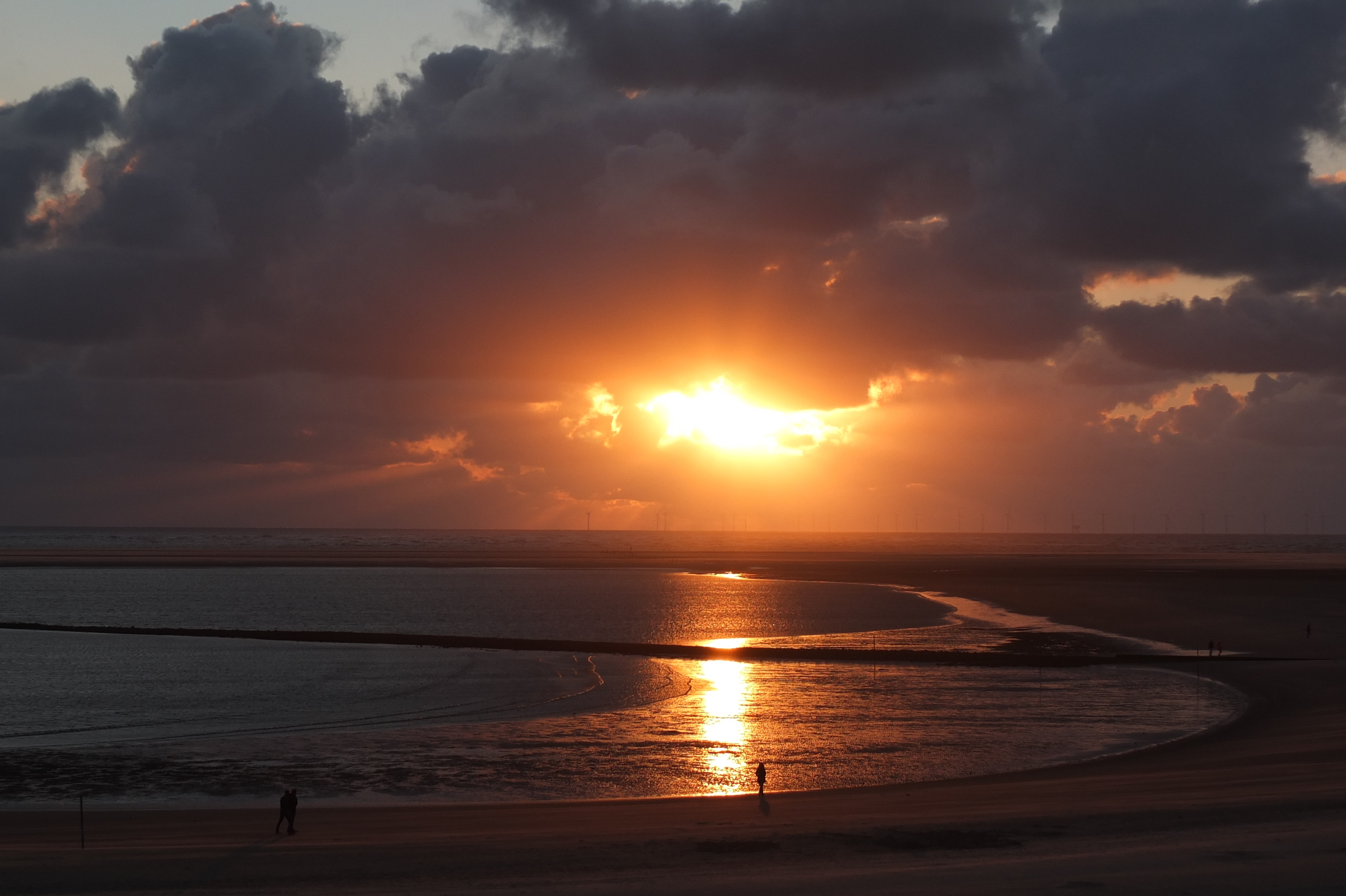 Sonnenuntergang auf Borkum.