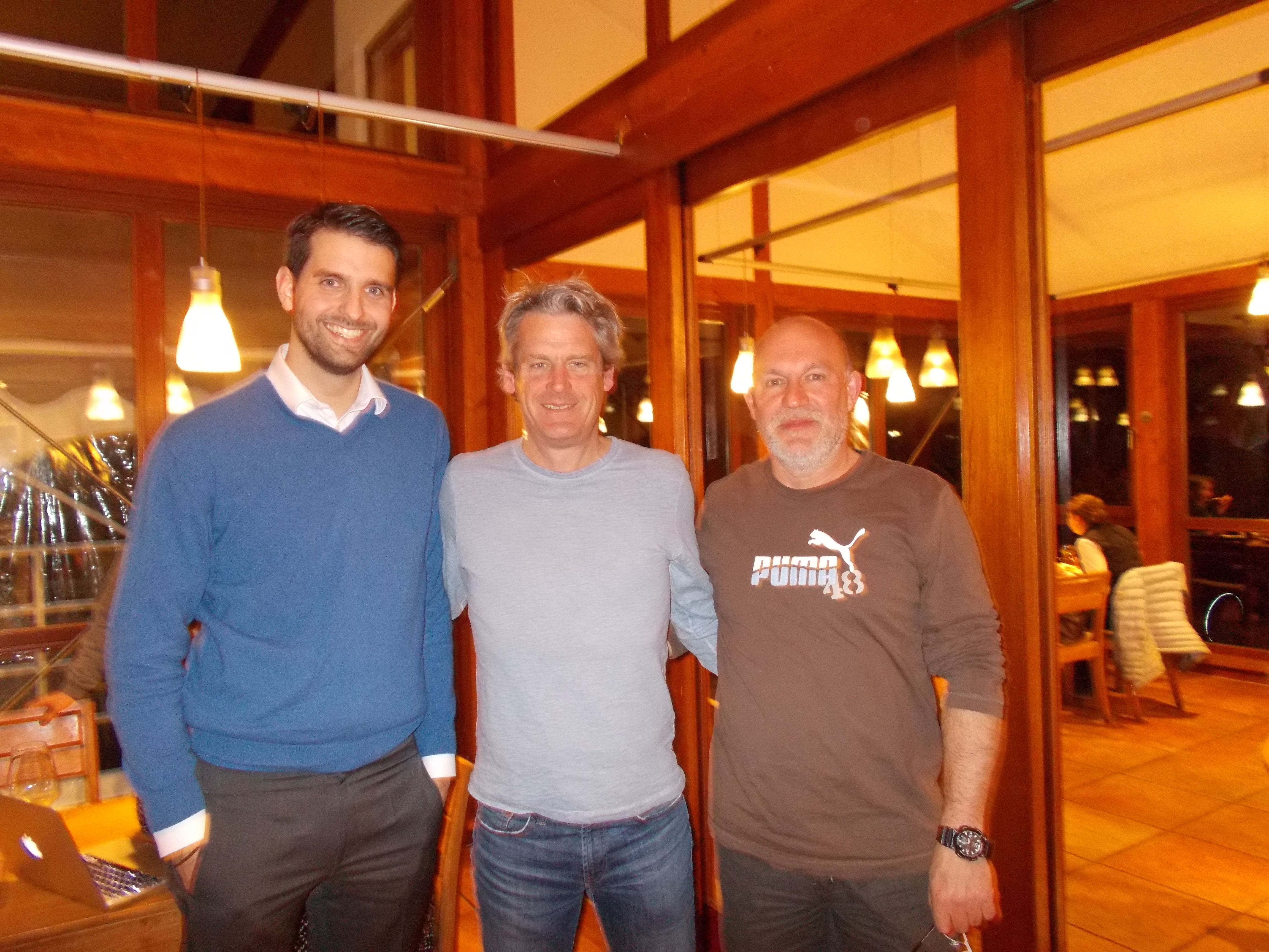 (v.r.n.l) Der ausgeschiedene Sportwart Frank Patro mit seinen Nachfolgern Oliver Marzi und Pascal Scheffler.