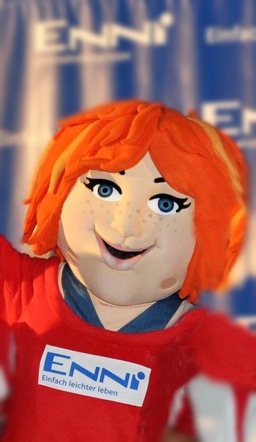 Das Maskottchen ist überall mit dabei!