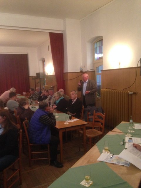 Hermann Norff informiert über Senkungstrichter