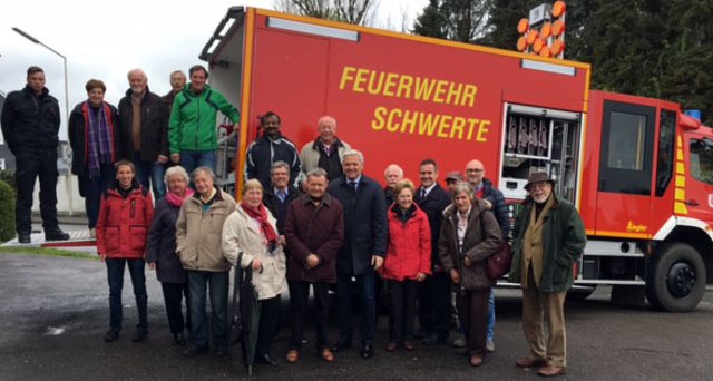Ergster Christdemokraten informierten sich Ende April über die Einsatzmöglichkeiten der Feuerwehr in Ergste.