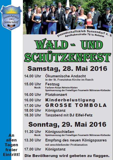 Freundschaftsklub-Sonnendorf Programm-Flyer